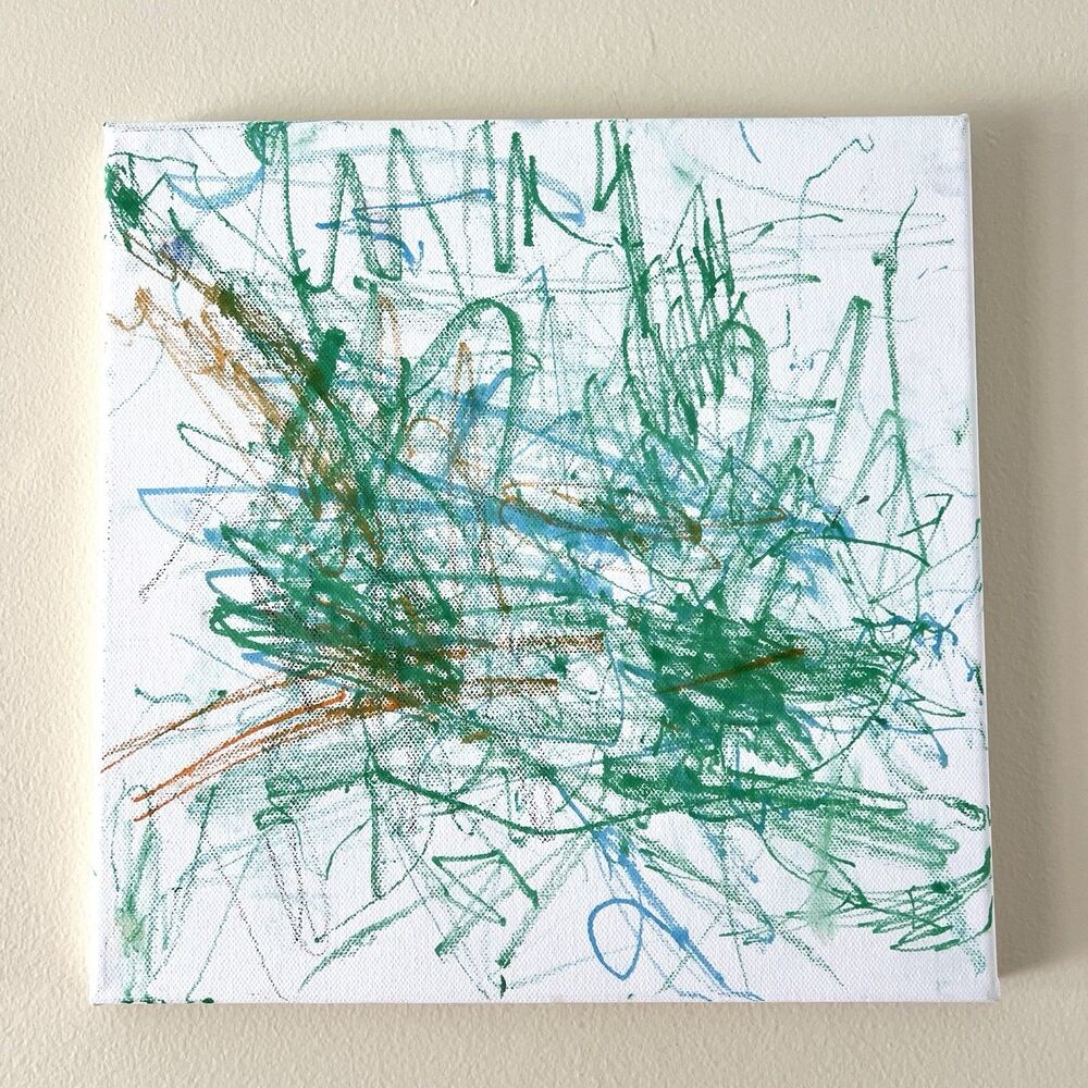 🖼️ Original Toddler Art Untrained Artist Primitive Abstract Style Gag Gift 🌪️
